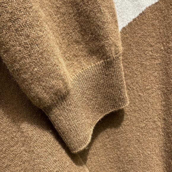 Frenckenberger Boyfriend Crewneck Sweater Small Cream Warm Brown 100% Cashmere - Picture 11 of 16